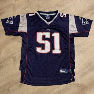 NFL Reebok New England Patriots Jerod Mayo #51 Jersey Youth Boys XL (18/20) Blue